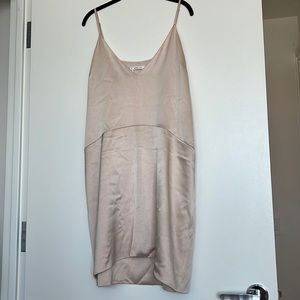 Derek Lam 10 Crosby Heavy Slip Mini Dress Tan 8